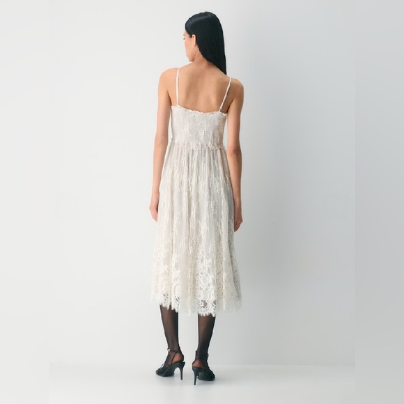 New Aritzia Wilfred Tuberose Dress Lace tiered midi dress - Picture 3 of 11